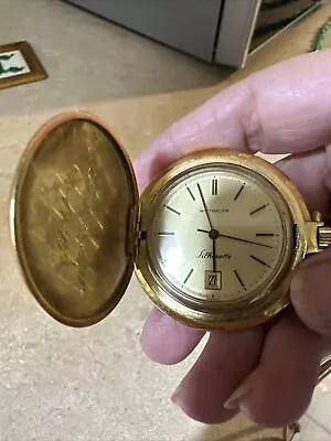 Vintage Wittnauer By Longines Silhouette Gold Plated Winding Swiss Pocket Watch • $100