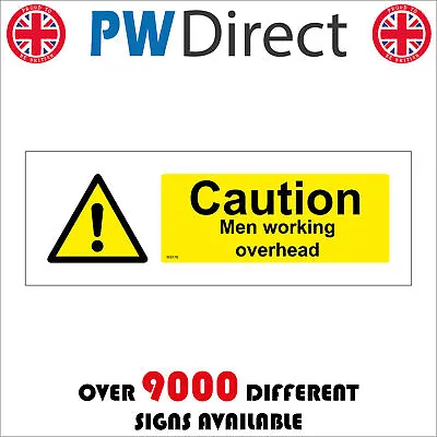 £23.36 • Buy Ws176 Caution Men Working Overhead Sign Scaffolding Height Above Site Falling