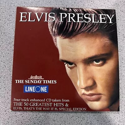 Elvis Presley The 50 Greatest Hits 2001 Promo UK CD Room EP + Video Cardboard • $6.99