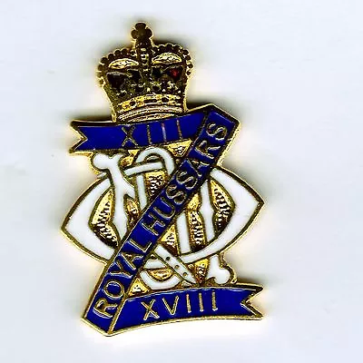 Enamel Lapel Badge 13th. 18th Hussars • £5.50