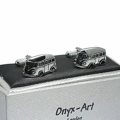 £12.99 • Buy Camper Van Cufflinks Smart VW - Onyx Art New Boxed CK595
