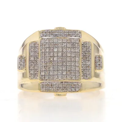 Joe Rodeo Pavé Diamond Men's Ring - Yellow Gold 14k Single Cut .70ctw Bling • $769.99