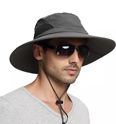 Sun Hat For Men/Women Waterproof Wide Birm Bucket Hat UV Protection Boonie Hat  • $5