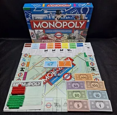 Monopoly London Underground Edition Board Game Hasbro Complete • £22