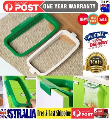 Hanging Trash Garbage Rubbish Bin Kitchen Carrier Plastic Bag Holder Hanger +Bag • $10.99