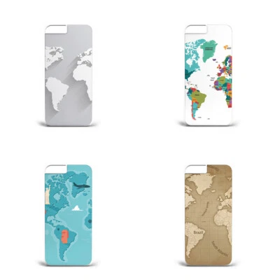 World Map Cartography Various Styles L93 Hard Plastic Phone Case  • £6.59
