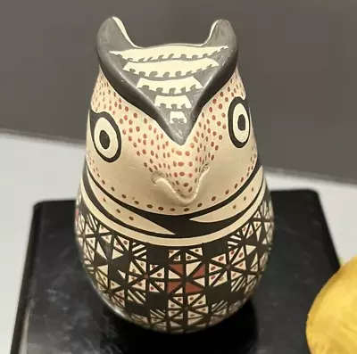 Mata Ortiz Pottery Owl Effigy Lourdes Villalba Paquime Mexico Folk Art Ceramics • $55