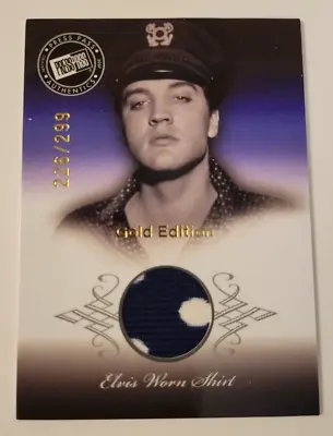 2007 ELVIS PRESLEY Press Pass COSTUME WORN SHIRT Gold CHASE CARD #226/229 EW-PS • $39.99