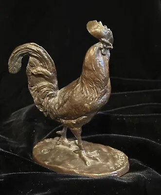 The Rooster Bronze Sculpture By Pierre-Jules (PJ)  Mene 5.5” Excellent Signed • $199.95