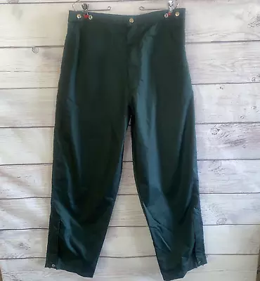 Stone Hill Golf Men’s Pants L Green Elastic Adjustable Waist Rain Nylon B49 • $14.96