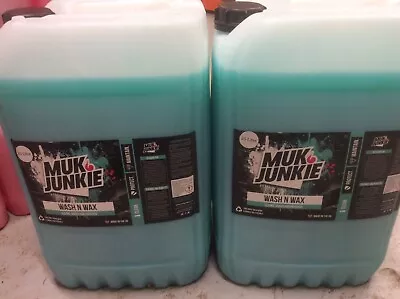 2 X 25 Litre Muk Junkie MX Wash N Wax For Cars Vans Motorhomes Caravans Bikes • £89.99