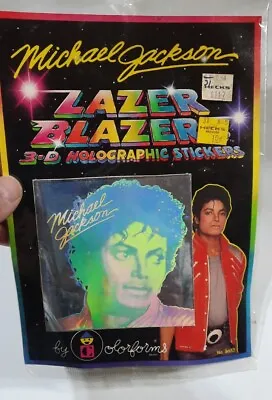 Vintage 1984 Michael Jackson Blazer 3-D Holographic Sticker New Old Stock  • £11.58