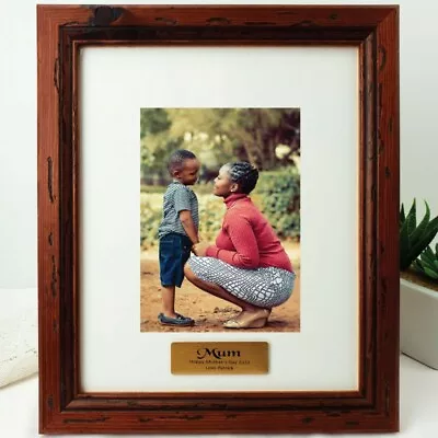 $55 • Buy Mum Personalised Photo Frame 5x7 Mahogany Wood - Made To Order Custom Gift