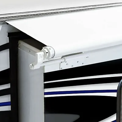 RecPro RV Slide Out Awning Topper Slideout Cover Fabric Only 160  White 46  • $72.95