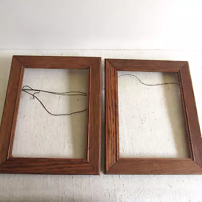 Vintage Pair Wooden Frames Mission Style Minimalist 1930's Arts And Crafts • $49.99