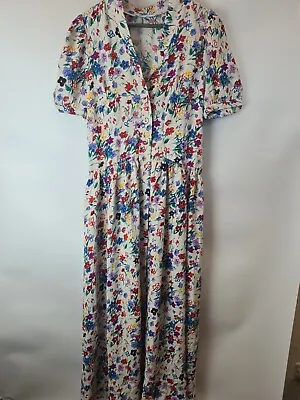 Michelle Keegan Button Up Floral Printed Maxi Dress UK 8 **** V255 • £15.19