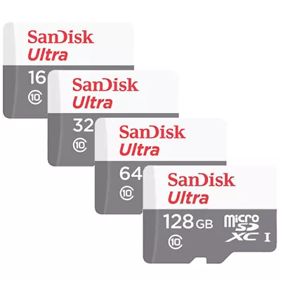 SANDISK ULTRA* C10 Micro SD SDHC 256GB 128GB 64GB 32GB 16GB Memory TF Card LOT • $5.18