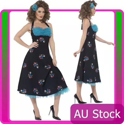 $61.99 • Buy Licensed Grease Cha Cha Digregorio Costume 1950s 50s Womens Ladies Fancy Dress