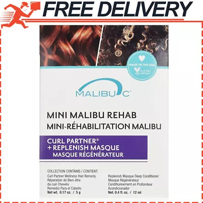 Malibu C Mini Malibu Rehab Curl Partner Contains 2 Hair Remedy Packets • $16.27