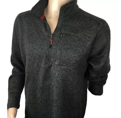 North Crest Outdoor Sweater Pullover Mock Neck Men Sz M Marl Gray • $19.99