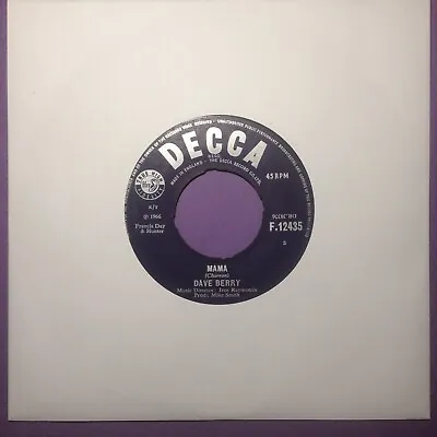 Dave Berry - Mama (7  Single) Juke Box F 12435 • £2.79