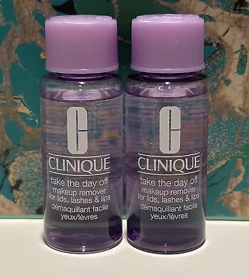 2 X CLINIQUE Take The Day Off Makeup Remover For Lids Lashes & Lips 3.4oz TOTAL! • $11.99