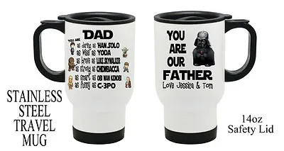 £14.99 • Buy Personalised Star Wars Travel Mug Dad Daddy Grandad Thermal Christmas Gift
