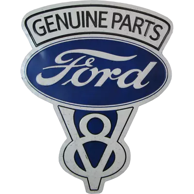 Ford Genuine Parts Tin Sign Embossed 18  Falcon F100 Mainline Hotrod Customline • $59.40