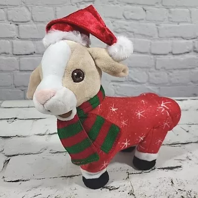 Gemmy Christmas Goat Musical Plush Animated Dances Twerking Santa Hat Works  • $29.74