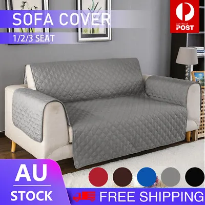 $25.60 • Buy Sofa Cover Quilted Couch Covers Protector Slipcovers 1 2 3 Seater Pet Dog AU