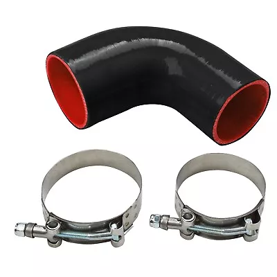 Elbow Silicone Hose 90Degree 3  To 2.5  Reducer 2 1/2  COUPLER Intercooler+Clamp • $15.91