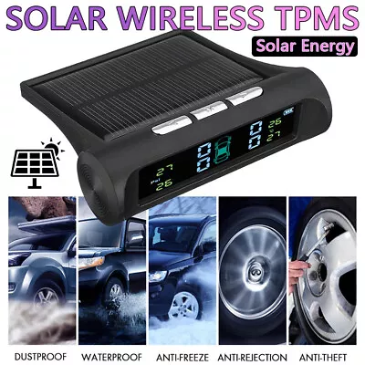 Solar Wireless TPMS Car Tire Tyre Pressure Monitor Monitoring System - 4 Sensors • $31.49