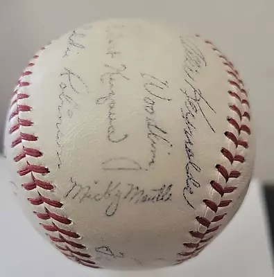 1956-57 NEW YORK YANKEES BASEBALL TEAM SIGNED Facsimile Signatures MICKEY MANTLE • $19.99