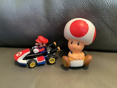 Super Mario Kart Pull Back ‘Pull Speed’Toy Car & McD Red Toad Toy Ex Con • £6.99