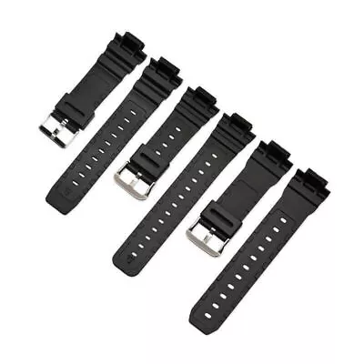 Black Resin Watch Strap For CASIO Sport Diving Watch Rubber Replacement Band • $11.76