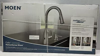 NEW Moen Cadia 87869EWSRS MotionSense Wave Kitchen Faucet - AV • $125