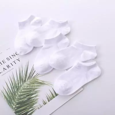 £5.16 • Buy 5 Pairs Baby Toddlers Trainer Socks Invisible Ankle Footwear White Socks FI