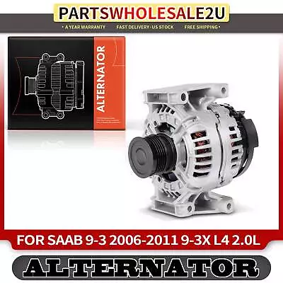 Alternator For Saab 9-3 06-11 9-3X 10-11 120A 12V CW 5-Groove Decoupler Pulley • $134.99