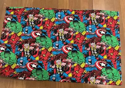 Marvel Comics Superheroes Pillowcase 27.5” X 16.5” Fabric Crafts Sewing • $9.99