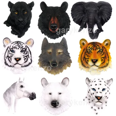 Animal Head Statues Wall Sculpture Hanging Ornament Resin 3D Home Decor Gift • $20.99