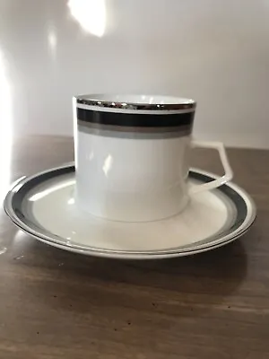 Mikasa Noir Fine Porcelain Bone China Cup And Saucer Narumi Japan  • $14.99