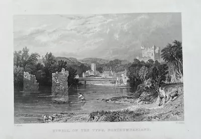 Antique Print Bywell On The Tyne Northumberland 1835 Published By T Allom • $6.22