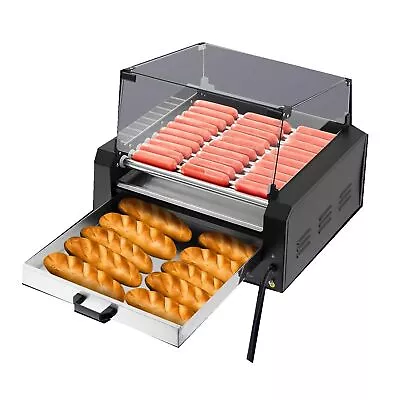 Electric 12/18/24/30 Hot Dog Sausage 5/7/9/11 Roller Grill Cooker Warmer Machine • $184.99