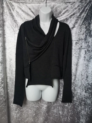 £25 • Buy Crea Concept Asymmetric Wool Blend Grey Jumper Size 40 10/12