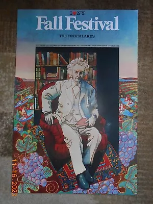 1980s I LOVE NEW YORK Travel POSTER Milton Glaser Art Mark Twain Finger Lakes • $29.99