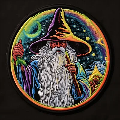 Wizard Patch Embroidered Iron-on Applique Fantasy Badge Geeks & Gamers Enchanted • $4.87