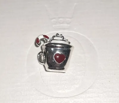 Pandora Cocoa And Candy Cane Cup Charm ALE S925 • £30