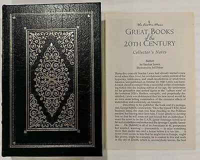 Babbitt Leather Easton Press Illustrated Sinclair Lewis Great Books 20th Century • $34.30