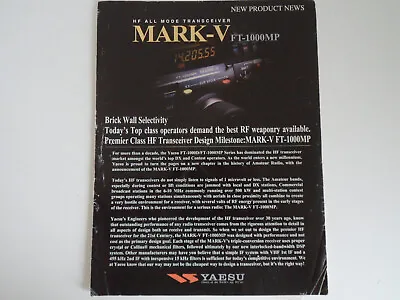 Yaesu Ft 1000mp Mark V (genuine Print Brochure Only).......radio-spares-ireland • £14.99