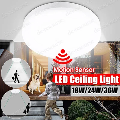 £9.36 • Buy LED Ceiling Light PIR Motion Sensor Light Bathroom Kitchen Living Room Wall Lamp